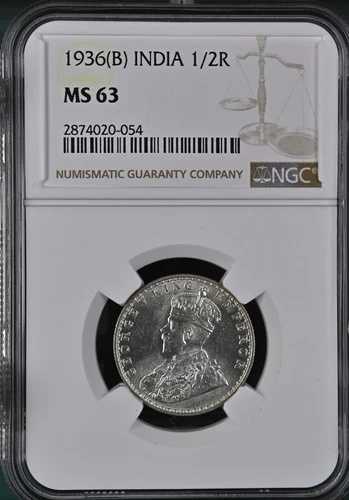 イギリス領インド 1936(B) MS63 NGC 38,610円