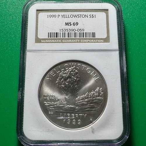 1999-P イエローストーンドル NGC MS69 90059