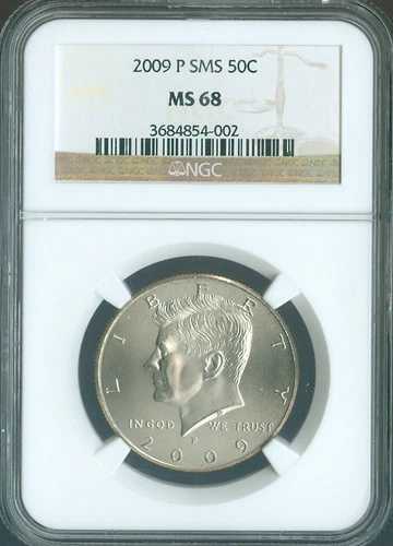 2009 ケネディ ハーフ ダラー NGC MS68 SMS 。