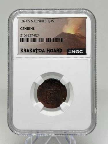 1824年-S 北東インド諸島 1/4インチ 本物のNGC認定クラカタウ発掘品！素晴らしい??? 38,610円