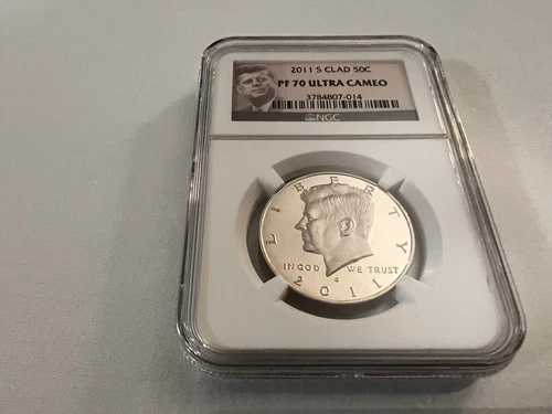 2011-S クラッド ケネディ ハーフダラー NGC PF70 ウルトラカメオ ポートレートラベル「トップポップ」