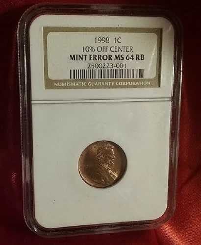 NGC 1998 1セント 10%オフ センターミントエラー MS 64 RB