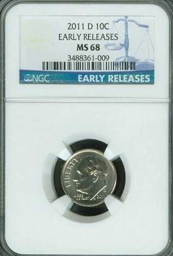 2011 D ルーズベルト ダイム NGC MS68 ER 2ND FINEST REGISTRY ONLY 2 FINER *