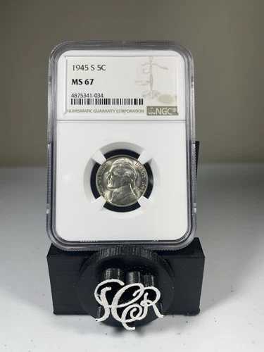 1945-S ジェファーソン シルバー ウォー ニッケル MS-67 NGC