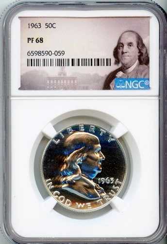 NGC - フランクリン ハーフ ダラー - 50 セント - 1963 年 - PF 68