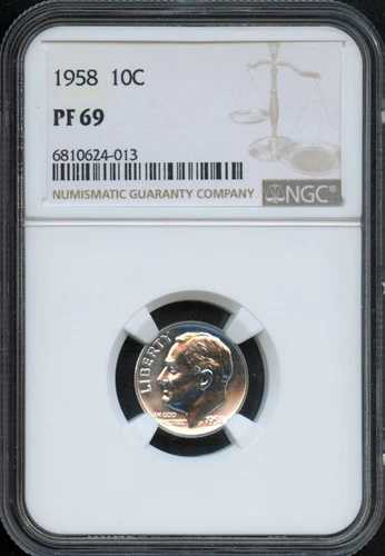 NGC - ルーズベルト・ダイム - 10セント - 1958年 - PF - 69