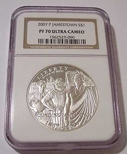 2007年 P ジェームズタウン記念銀貨プルーフ PF70 UC NGC