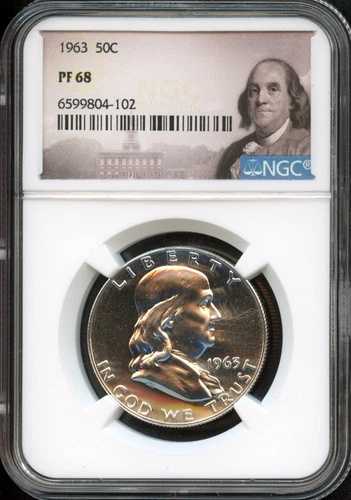 NGC - フランクリン ハーフ ダラー - 50 セント - 1963 年 - PF-68
