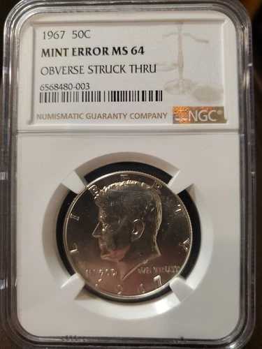 1967年 SMS MS64(NGC) 表面ストライクスルーエラーコイン