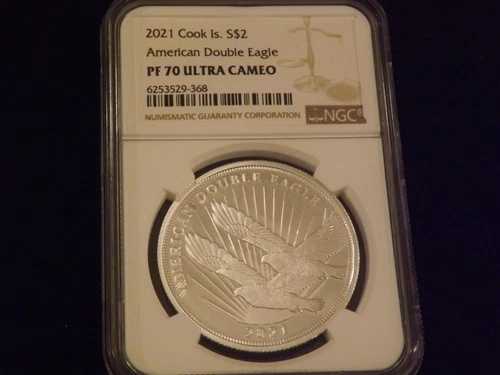 2020年 2ドル クック諸島 アメリカンダブルイーグル NGC PF 70