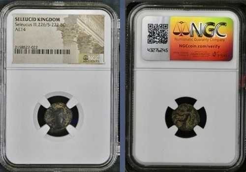 古代ギリシャのセレウコス朝セレウコス3世紀元前226-222年 NGC認定アポロ座像 39,325円