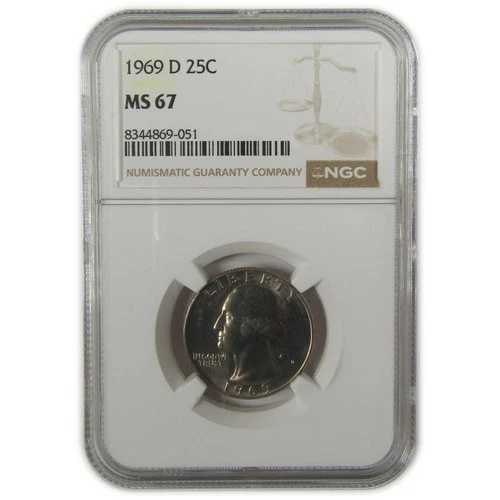 1969年 D ワシントン クォーター MS 67 NGC クラッド 未流通 SKU:I20536 40,040円