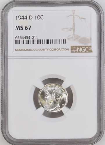 1944-D 10C マーキュリーダイム NGC MS67 6554454-011
