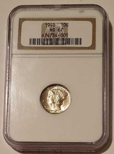 1940年製 マーキュリーダイム MS67 NGC