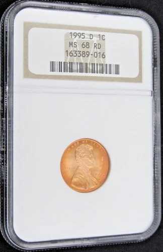 1995 D リンカーン記念セント/ペニー - NGC MS 68 RD (9-016) ガイド $125