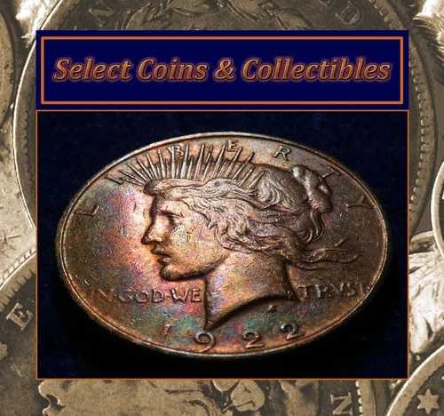 1922年 1ドル銀貨 ピースダラー オリジナルレインボーオールドアルバムトーニング!#2284