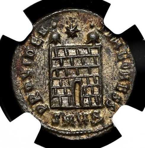 ローマ帝国。コンスタンティウス2世。西暦337-361年。?3、キャンプゲイツ、NGC XF