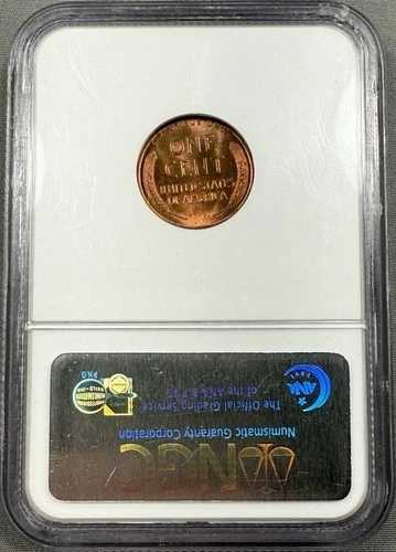 1937年リンカーン・ウィート・セント・ペニー 1セント - NGC MS67RB - ライトピンク・トーニング