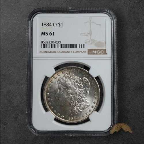 1884-O モルガン銀貨 1ドル - NGC MS61 - ニューオーリンズ