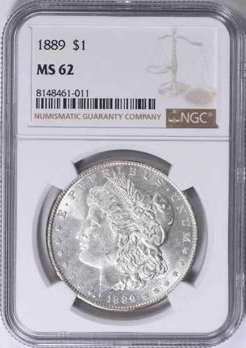 1889年 モルガン銀貨 - MS 62 グレード