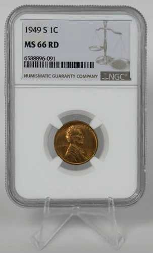 1949年 S リンカーン ウィート セント NGC MS66 RD レッド ダイ クラッシュ DDO DDR ブリリアント UNC