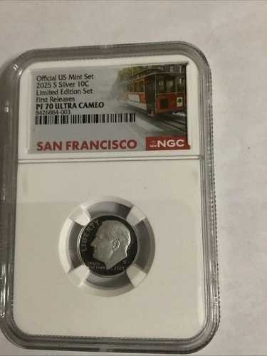 2025 S シルバー ルーズベルト ダイム 10セント 限定版 NGC PF70 UCameo ファーストリリース