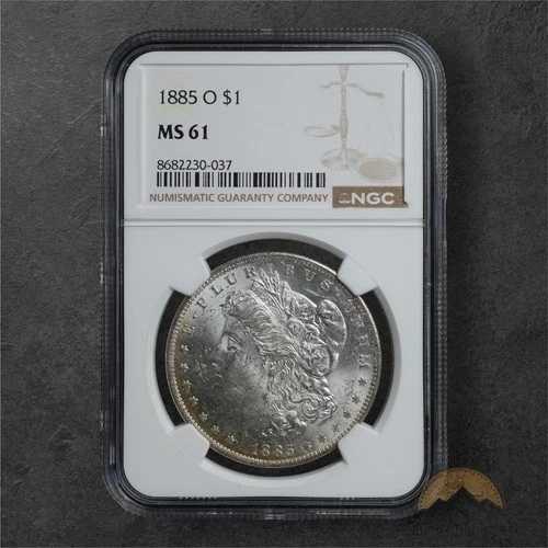 1885-O モルガン銀貨 1ドル - NGC MS61 - ニューオーリンズ