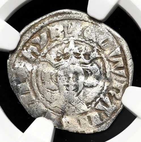 イングランド。エドワード1世（長脛王）（1272-1307年）。銀貨1セント、ブリストル、S-1416、NGC VF