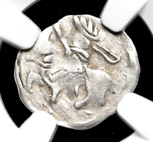 ドイツ、ブランデンブルク。ヴァルデマール（1308-1323年）。銀貨、NGC XF45