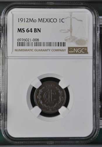 1912 Mo メキシコ 1 センタボ NGC MS 64 BN