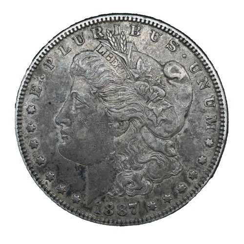 1887年 モルガン・ダラー AU/UNC トーン 90% シルバーコイン コレクターズアイテム #1276