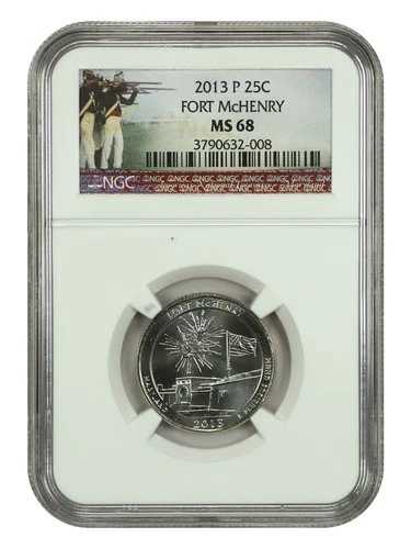 2013-P 25C フォートマクヘンリー国立公園 NGC MS68 - タイプ1 - クラッド