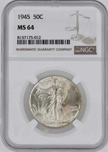 1945-P ウォーキング・リバティ・ハーフダラー NGC MS64