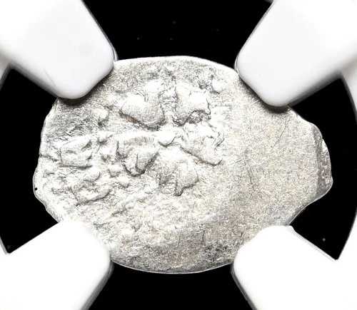 ロシア。イヴァン3世（1462-1505年）、銀製デンガ、モスクワ、花型、NGC AU55 40,040円