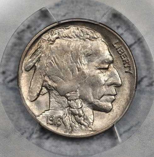 1916年製バッファローニッケル PCGS MS62 アーリーデイト #EKQ9