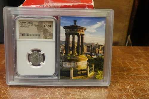 ローマ帝国 セプティミウス セウェルス AR デナリウス 193-211 AD NGC Ch VF