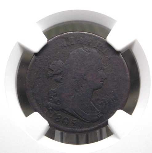 1805 年 ドレープ バスト ハーフ セント 1/2 セント NGC ファイン ディテール #004 Fine ECC&C, Inc.