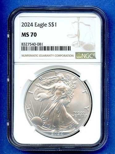 2024 NGC MS70 ASE 1オンス アメリカンシルバーイーグル $1 米国造幣局コイン ブラストホワイト MS-70