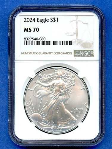 2024 NGC MS70 ASE 1オンス アメリカンシルバーイーグル $1 米国造幣局コイン ブラストホワイト MS-70