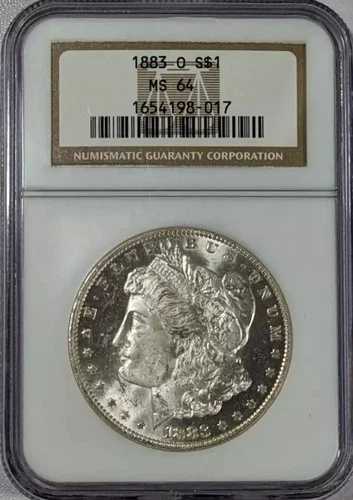 1883 O モルガン銀貨 NGC MS-64