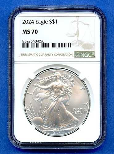 2024 NGC MS70 ASE 1オンス アメリカンシルバーイーグル $1 米国造幣局コイン ブラストホワイト MS-70