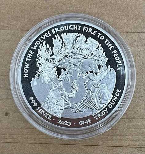 2025年 レジェンド・オブ・ザ・ウルブズ・ファイア オグララ・ラコタ・スー族 1ドル銀貨 プルーフ