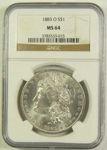 1883-O モルガン銀貨 NGC MS-64 #33-015