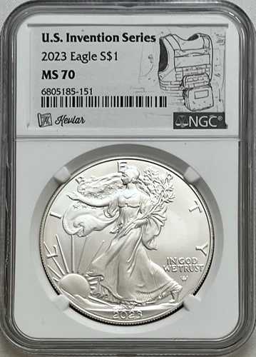 2023年 アメリカン・シルバー・イーグル NGC MS 70 米国インベンション・シリーズ