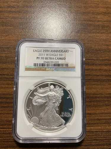 2011-W アメリカン シルバー イーグル ASE $1 NGC PF 70 ウルトラ カメオ 25周年記念