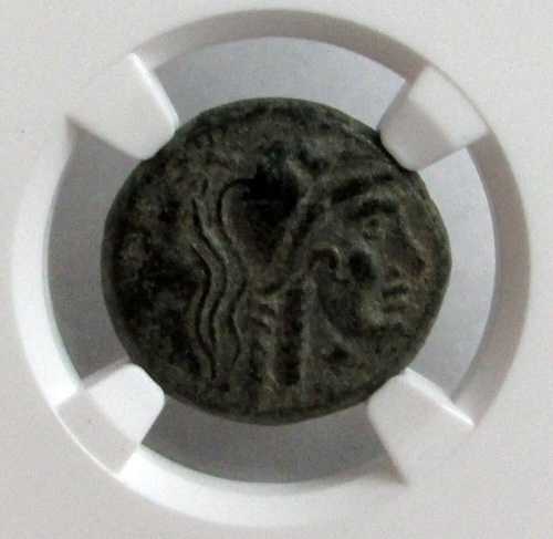 c.紀元前 200 ~ 133 年 古代ミシア、ペルガモン AE 18 ヘルメットをかぶったアテナ エンジェル NGC XF