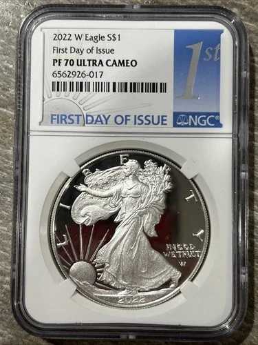 2022-W プルーフ アメリカン シルバー イーグル 発行初日 NGC PF70 ウルトラカメオ