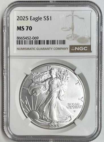 2025 シルバーイーグル $1 MS70 NGC