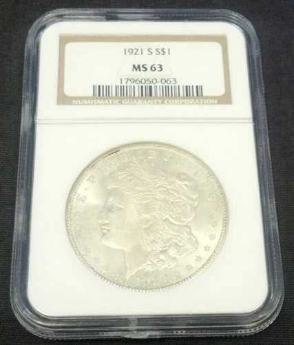 1921-S モーガン シルバードル NGC MS63。2025年2月28日値下げ (2421)