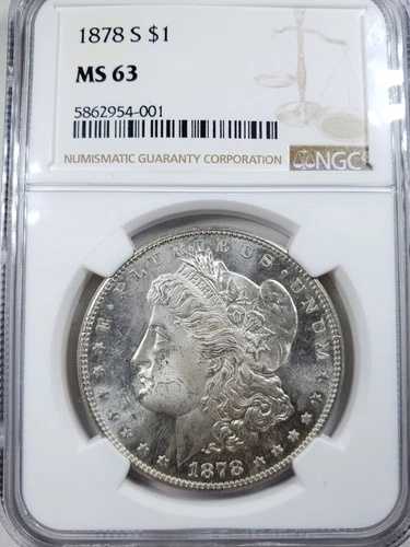 1878-S モルガン銀貨 - NGC MS63
